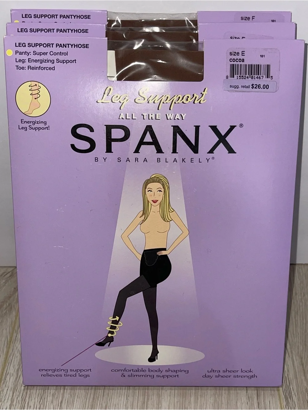 NEW 3 Pair SPANX Tights Stockings Cocoa Size E